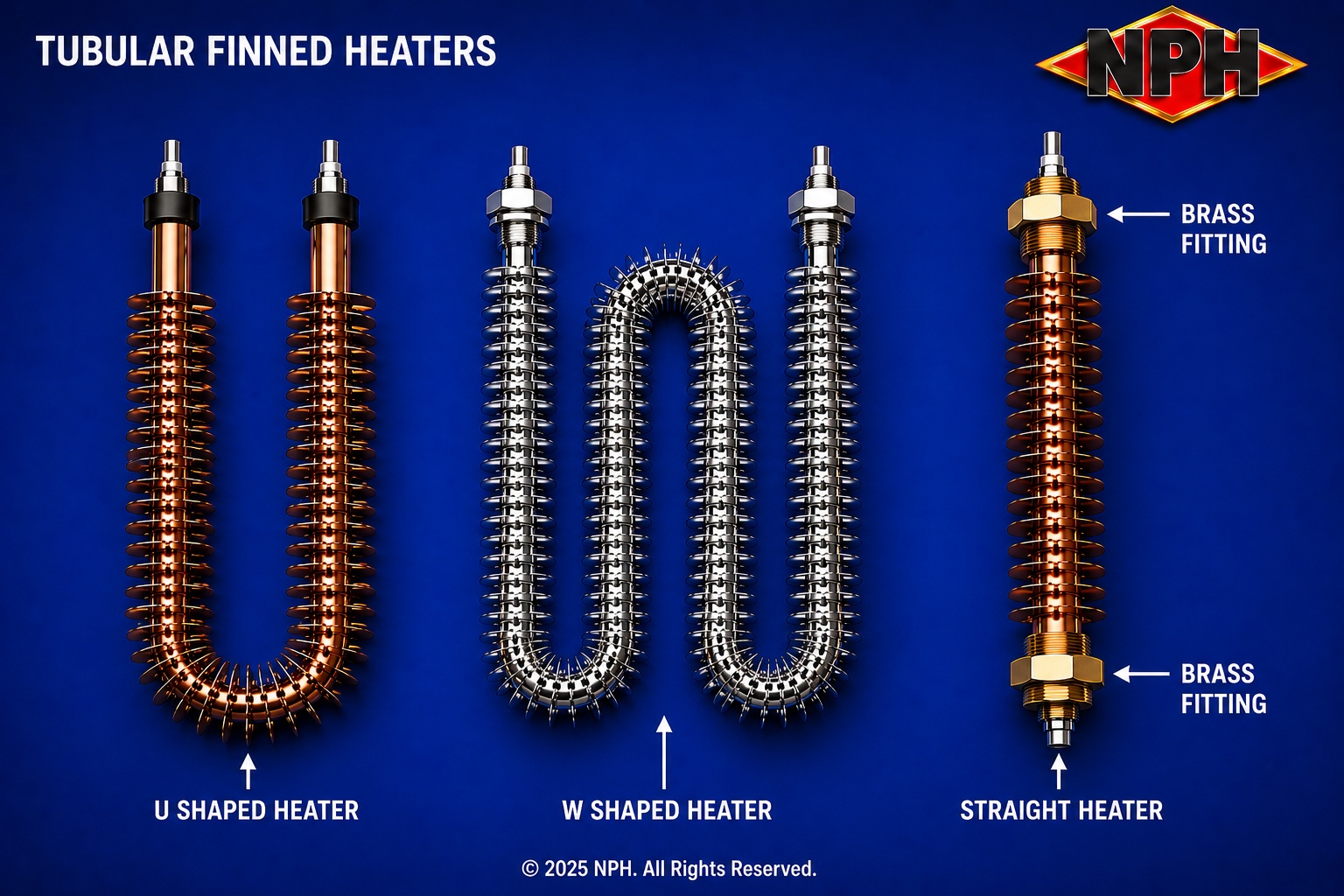 Tubular Finned Heaters Popular Shapes
